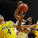 Michigan freshman Mitch McGary and Indiana senior Christian Watford fight for a rebound during the first half at Assembly Hall on Saturday, Feb. 2 in Bloomington, Ind. Melanie Maxwell I AnnArbor.com